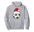 Soccer Football Santa Hat Matching Family Hoodie - Custom Art Print Unisex - T-Shirt, Sweatshirt, Hoodie