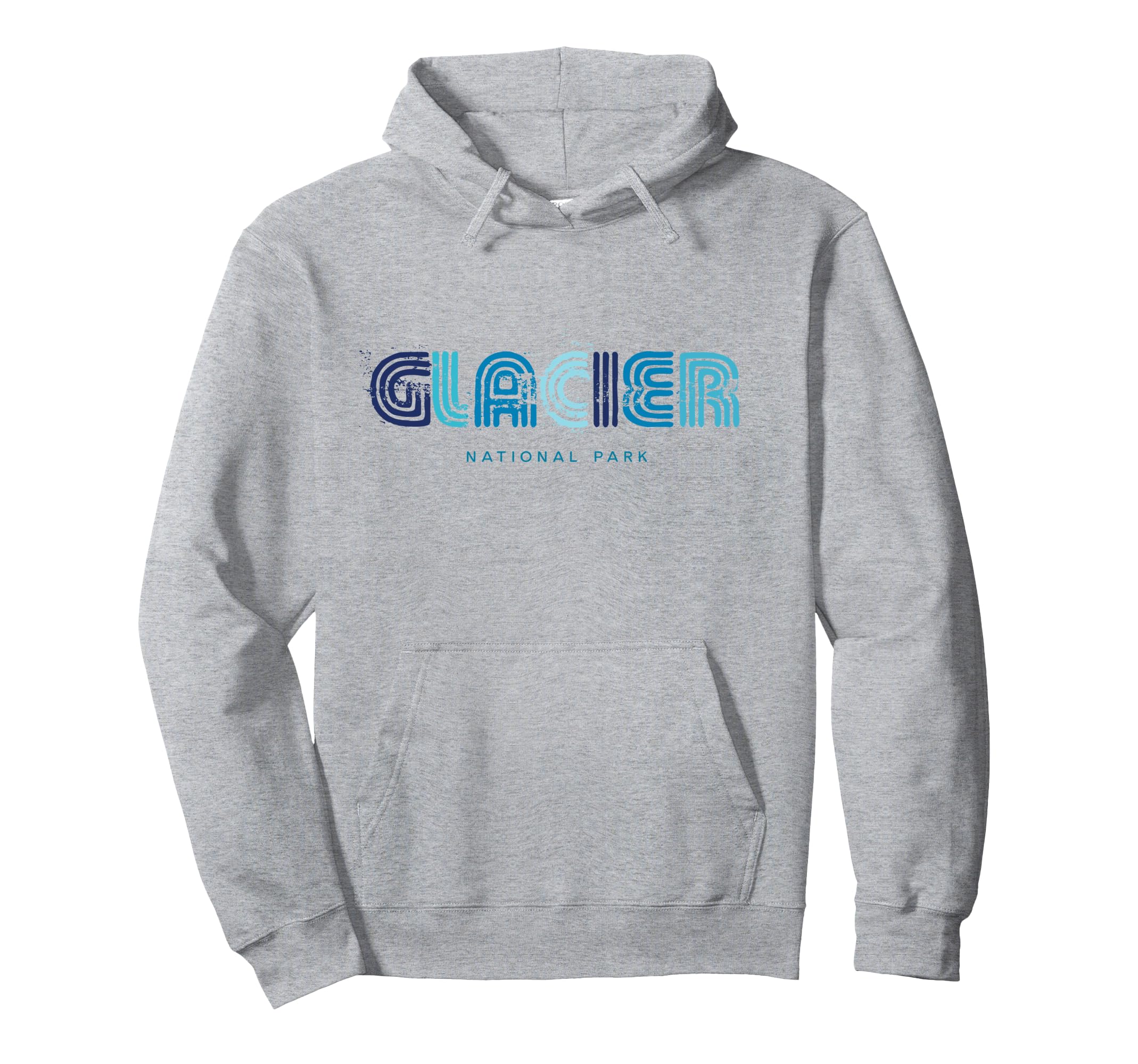 Glacier National Park 70S 80S Type Hoodie - Graphic Print Men Women - T-Shirt, Sweatshirt, Hoodie