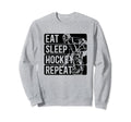 Ice Hockey Goalie Goalkeeper Eat Sweatshirt - Unique Graphic for Adults - T-Shirt, Sweatshirt, Hoodie