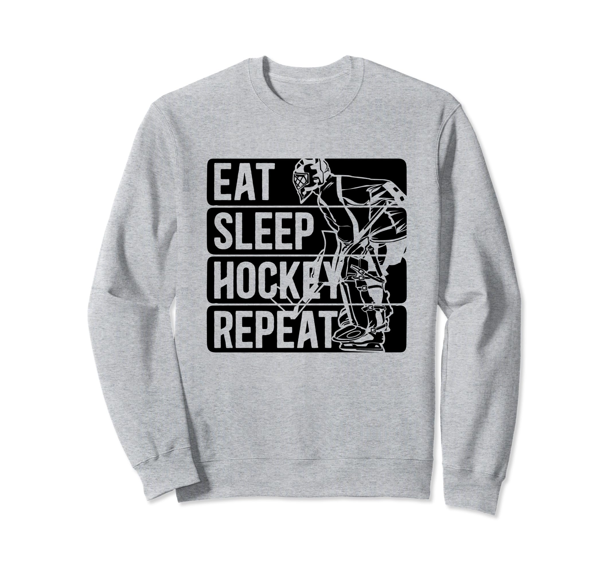 Ice Hockey Goalie Goalkeeper Eat Sweatshirt - Unique Graphic for Adults - T-Shirt, Sweatshirt, Hoodie