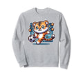 Tiger Soccer Player Kicking Soccer Ball Sweatshirt - Graphic Print Unisex - T-Shirt, Sweatshirt, Hoodie