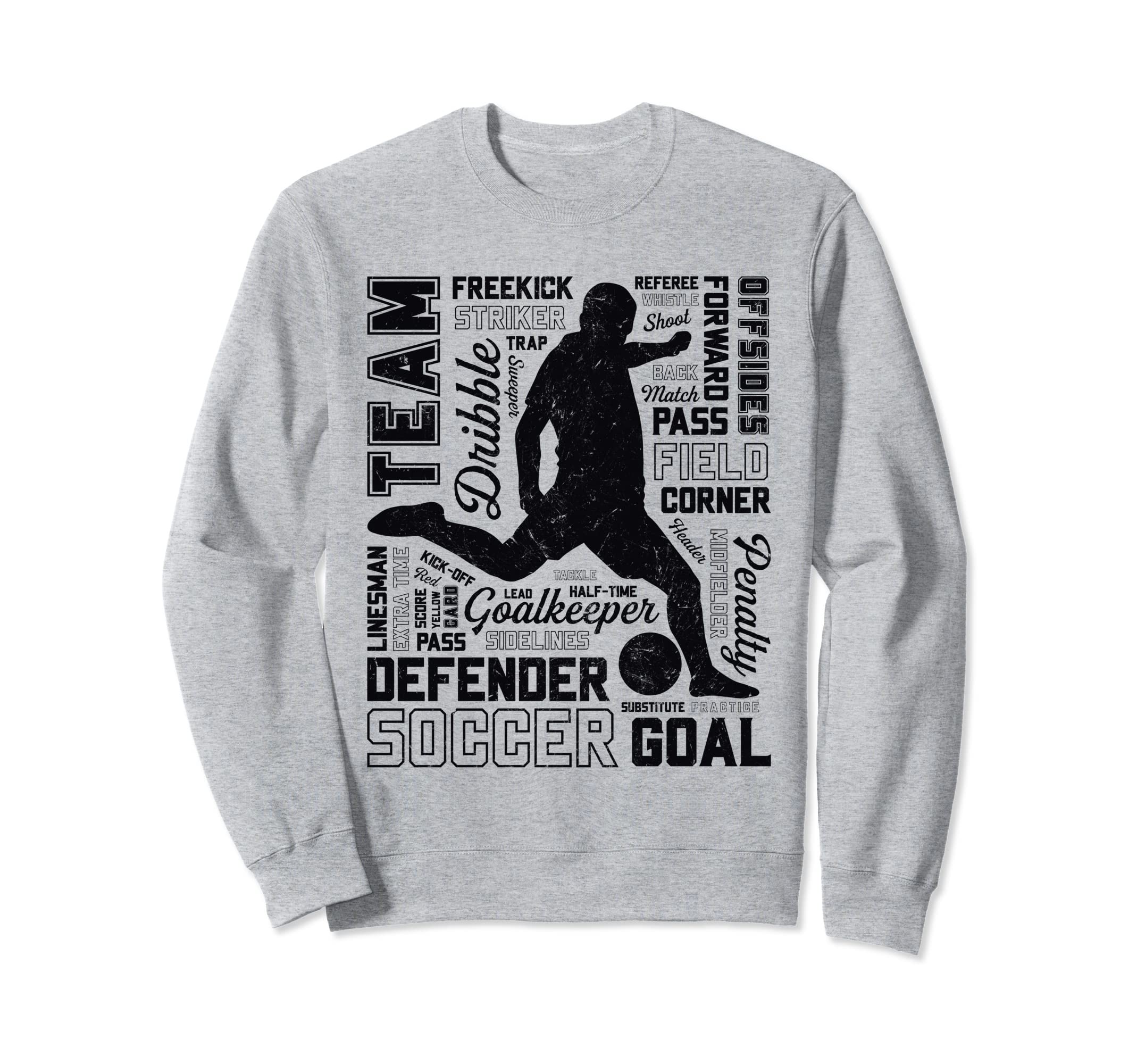 Soccer Typography Word Art Funny Sweatshirt - Custom Art Print Unisex - T-Shirt, Sweatshirt, Hoodie