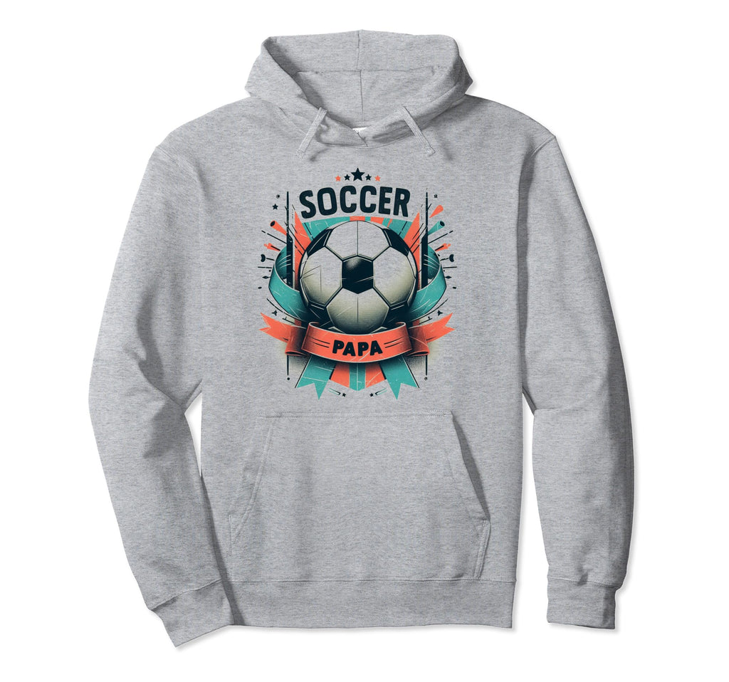 Soccer Papa Family Matching Dad Hoodie - Aesthetic Graphic Men Women - T-Shirt, Sweatshirt, Hoodie
