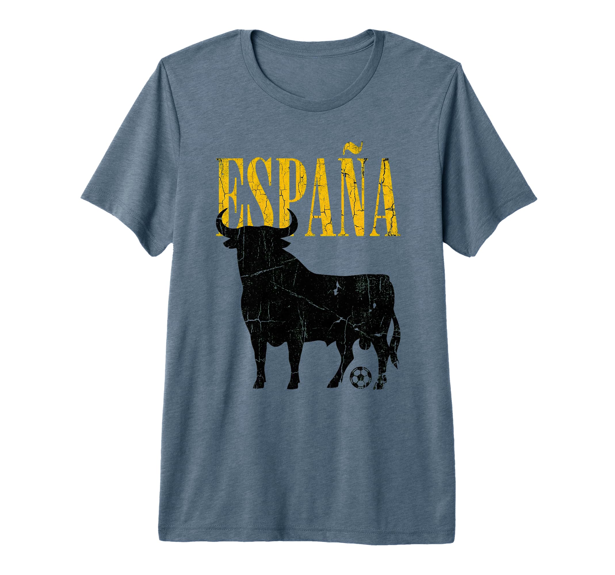 Espana Bull Soccer Ball Silhouette Tri T-Shirt - Unique Graphic Unisex - T-Shirt, Sweatshirt, Hoodie