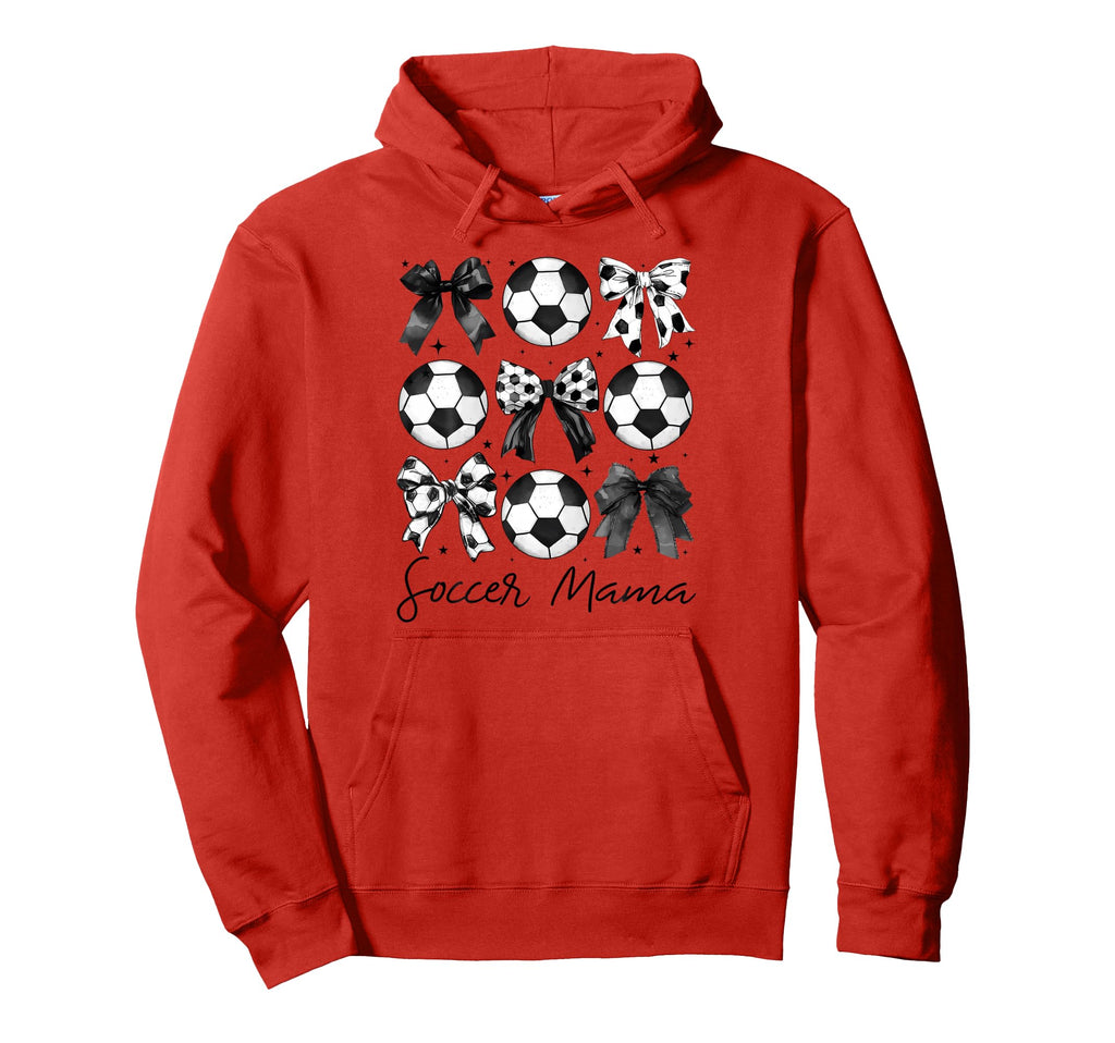 Soccer Mama Coquette Bow Soccer Mom Hoodie - Minimalist Print Unisex - T-Shirt, Sweatshirt, Hoodie