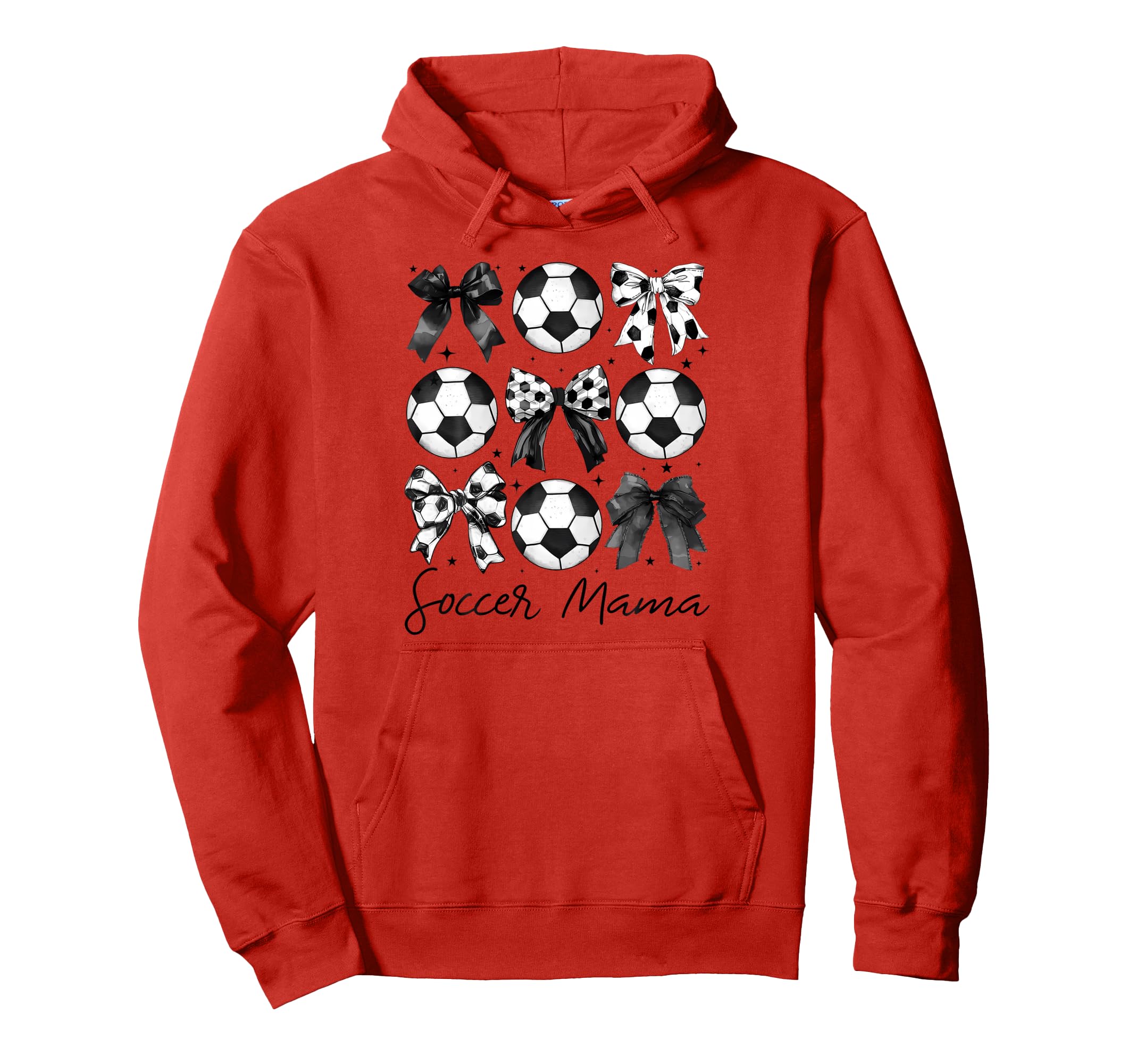 Soccer Mama Coquette Bow Soccer Mom Hoodie - Minimalist Print Unisex - T-Shirt, Sweatshirt, Hoodie