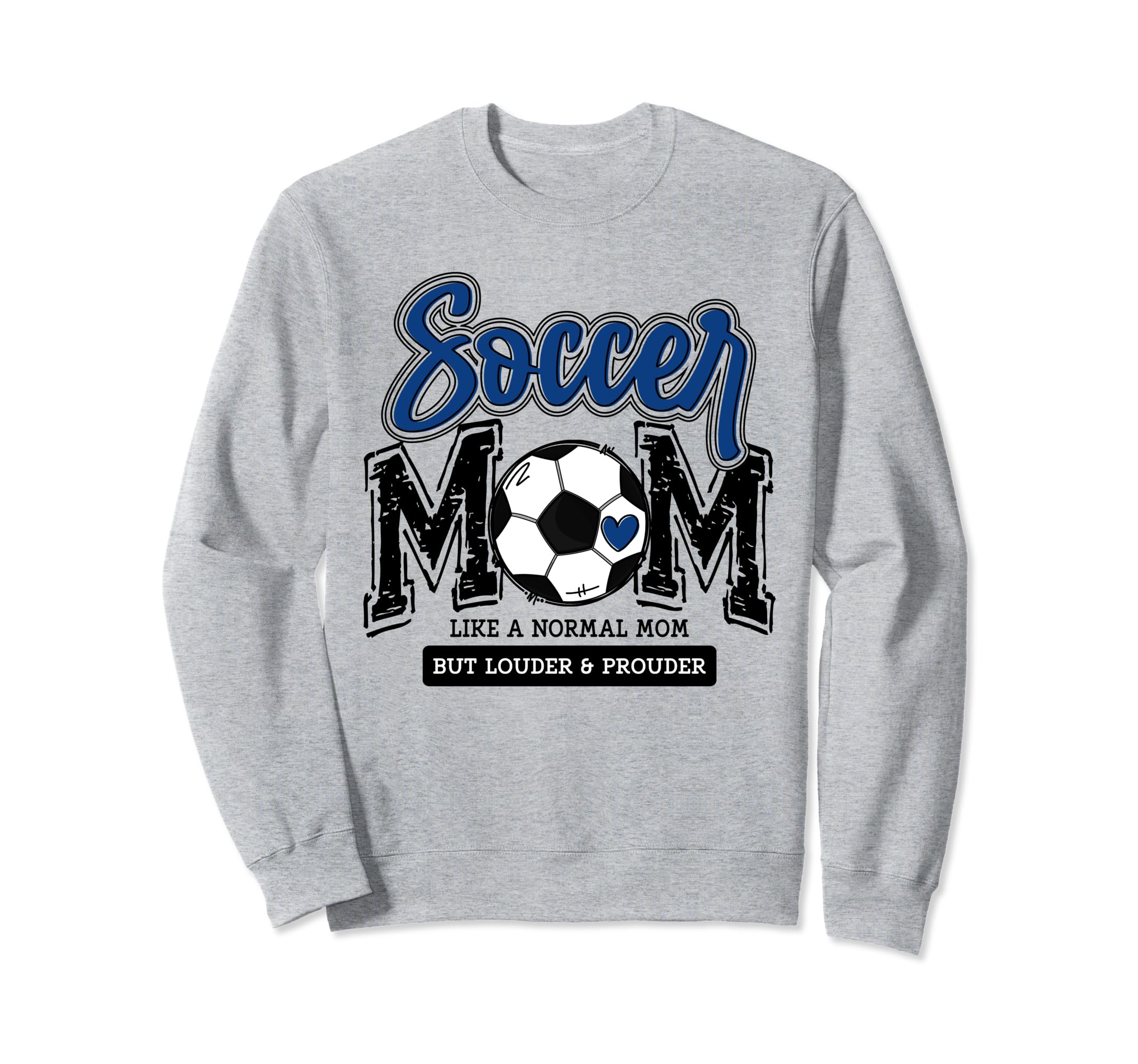 Soccer Mom Blue Soccer Player Sweatshirt - Aesthetic Graphic Men Women - T-Shirt, Sweatshirt, Hoodie