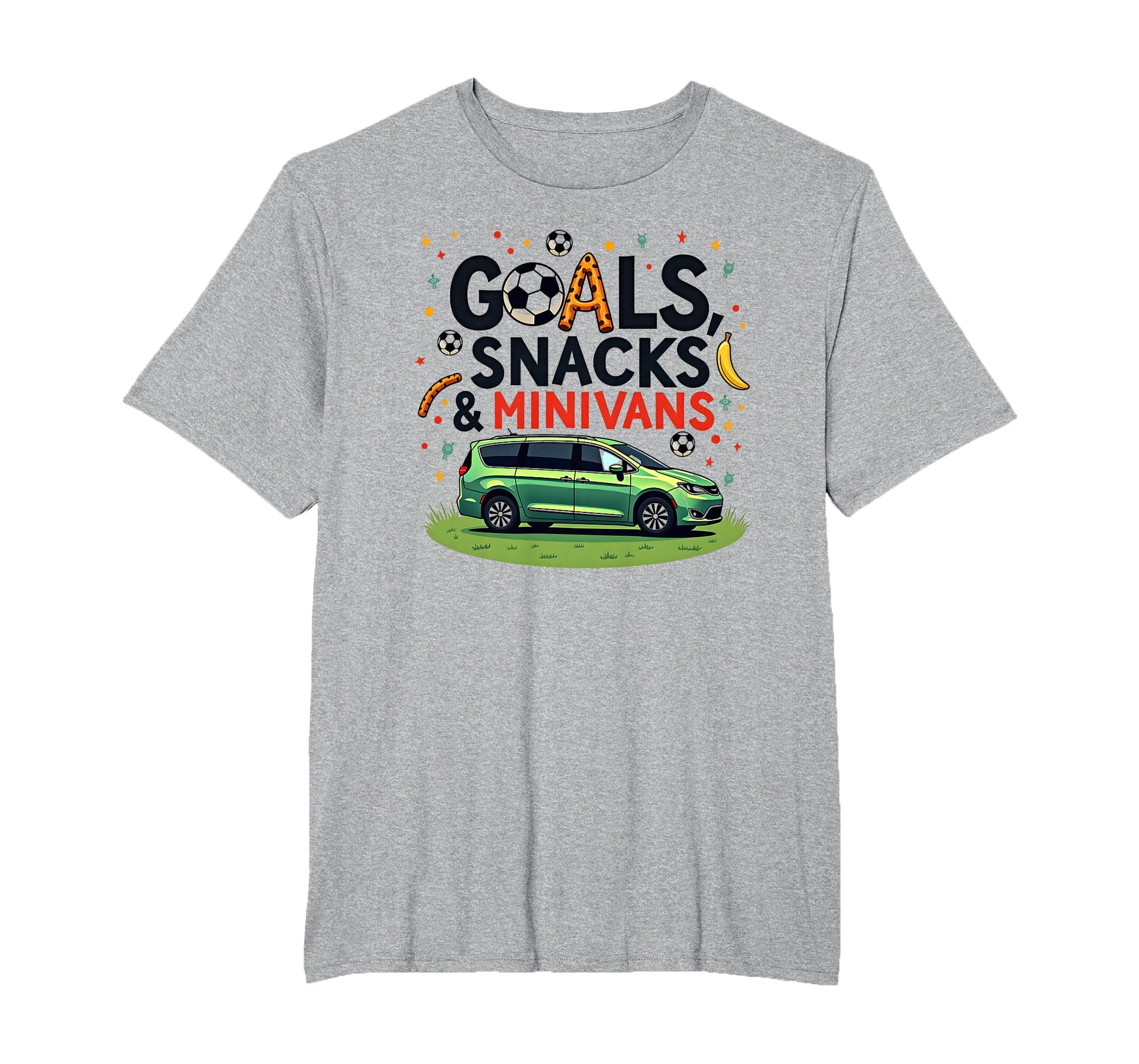 Goals Snacks Minivans Soccer Mom Life T-Shirt - Fun Novelty Design Unisex - T-Shirt, Sweatshirt, Hoodie