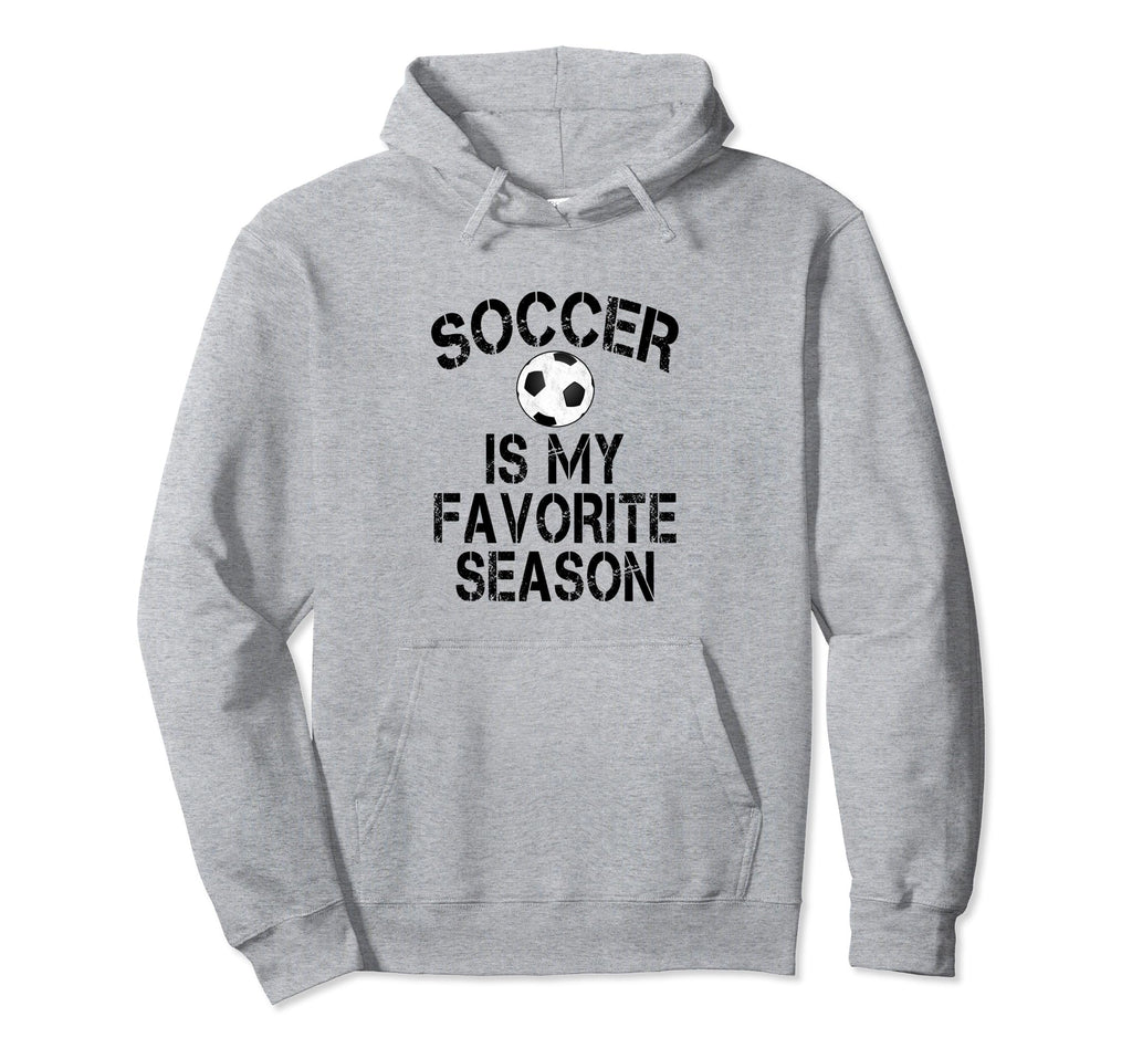 Soccer Is My Favorite Season Black Hoodie - Custom Art Print for Adults - T-Shirt, Sweatshirt, Hoodie