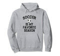 Soccer Is My Favorite Season Black Hoodie - Custom Art Print for Adults - T-Shirt, Sweatshirt, Hoodie