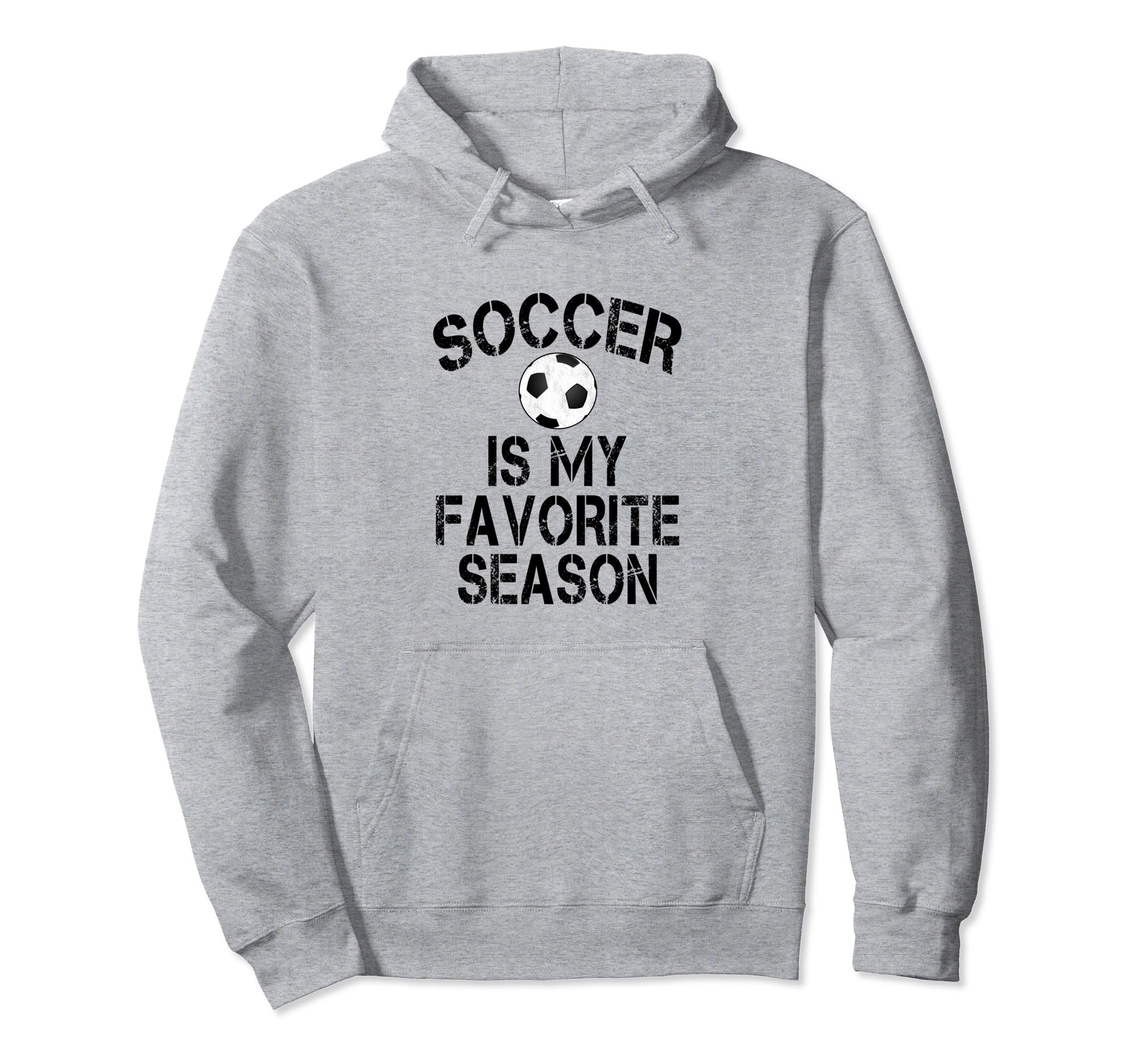 Soccer Is My Favorite Season Black Hoodie - Custom Art Print for Adults - T-Shirt, Sweatshirt, Hoodie