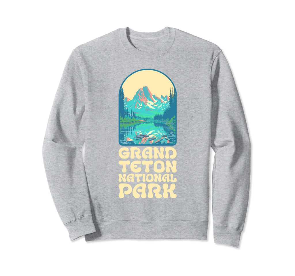Grand Teton National Park Eighties Vibe Sweatshirt - Unique Graphic Unisex - T-Shirt, Sweatshirt, Hoodie