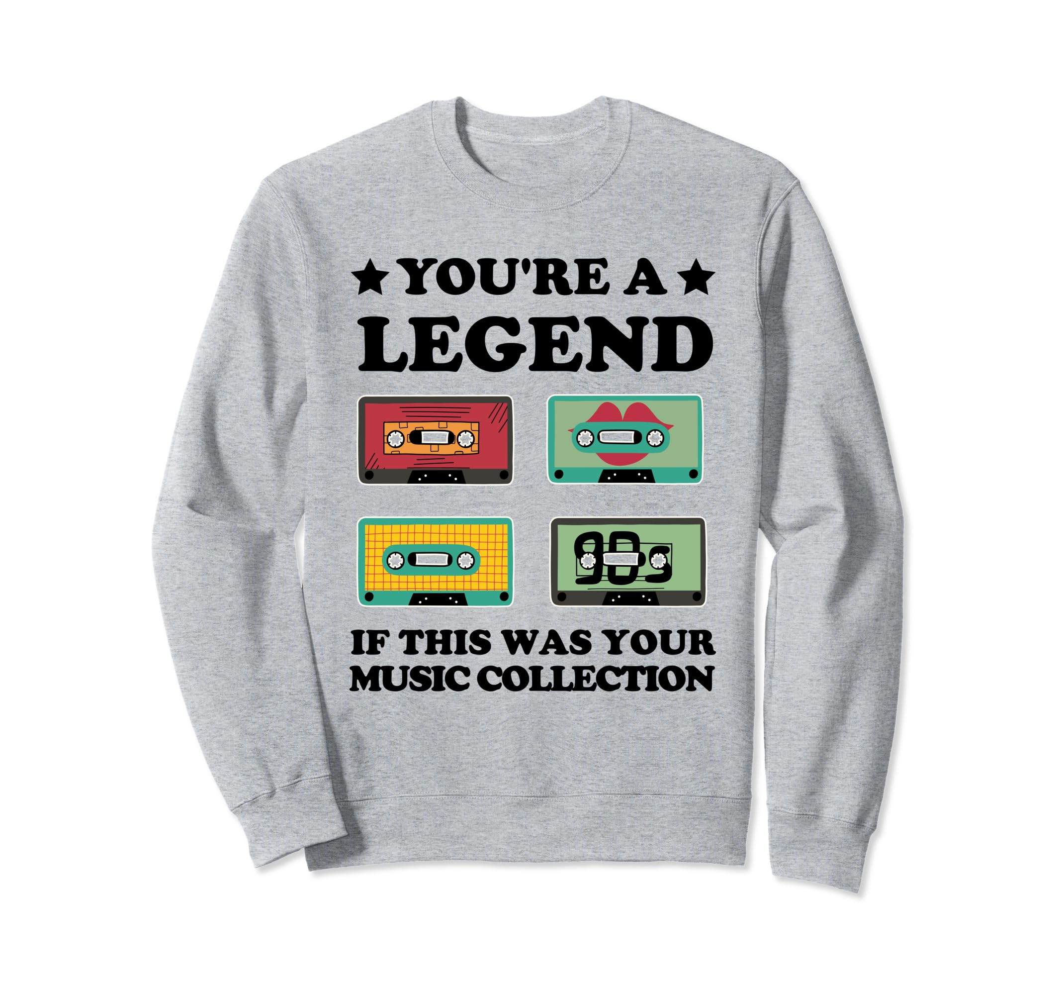 Funny Cassette 80S 90S Mixed Tape Sweatshirt - Graphic Print for Adults - T-Shirt, Sweatshirt, Hoodie