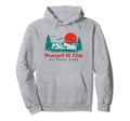 Wrangell St Elias Mountain Trees Sun Hoodie - Aesthetic Graphic Men Women - T-Shirt, Sweatshirt, Hoodie