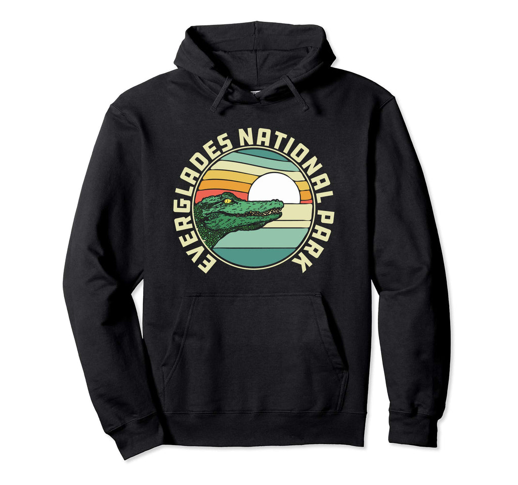 Everglades National Park Alligator 80S Hoodie - Aesthetic Graphic Men Women - T-Shirt, Sweatshirt, Hoodie