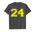 Number 24 Varsity Distressed Sport T-Shirt - Aesthetic Graphic Men Women - T-Shirt, Sweatshirt, Hoodie