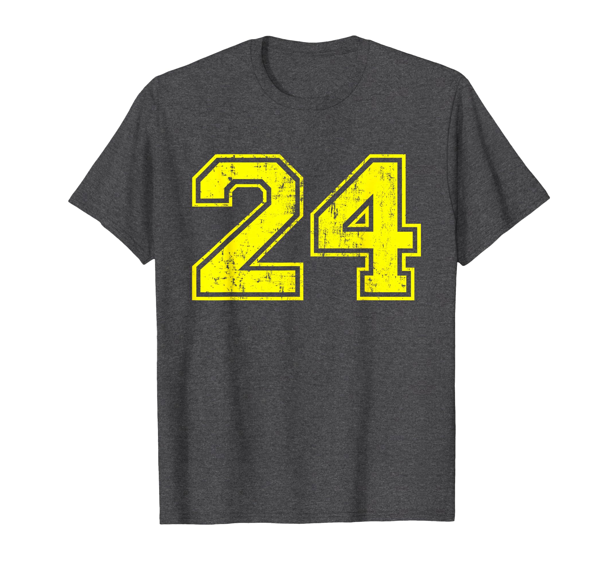 Number 24 Varsity Distressed Sport T-Shirt - Aesthetic Graphic Men Women - T-Shirt, Sweatshirt, Hoodie
