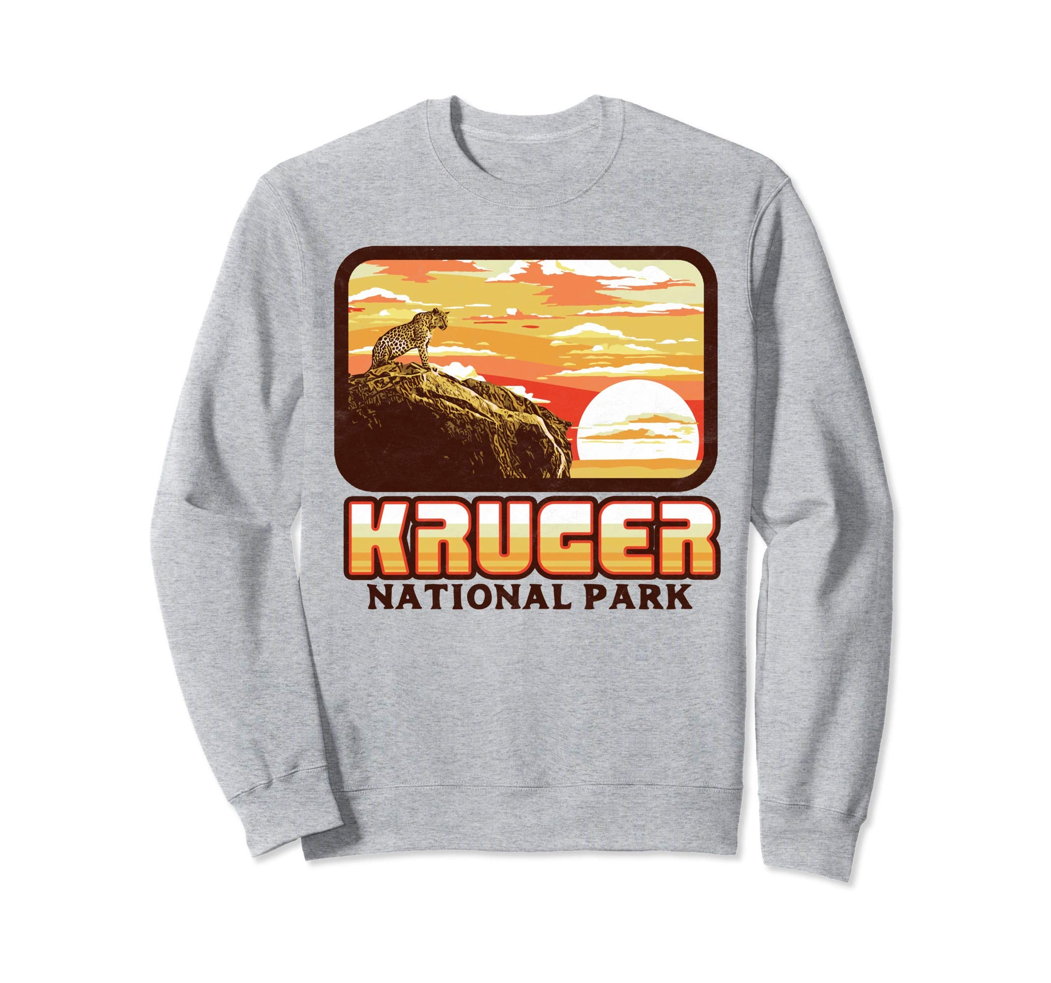 Kruger National Park Leopard 80S Sweatshirt - Fun Novelty Design Unisex - T-Shirt, Sweatshirt, Hoodie