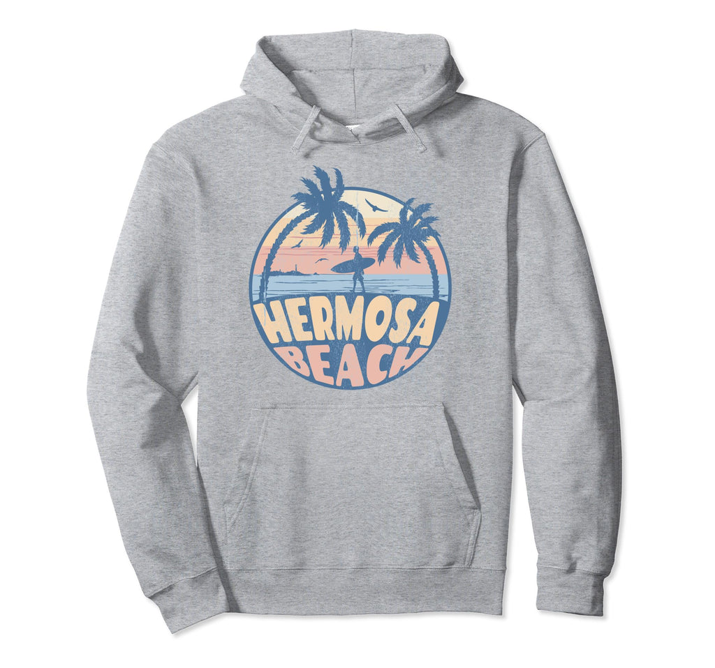 Hermosa California Beach Surf Summer Hoodie - Aesthetic Graphic for Adults - T-Shirt, Sweatshirt, Hoodie