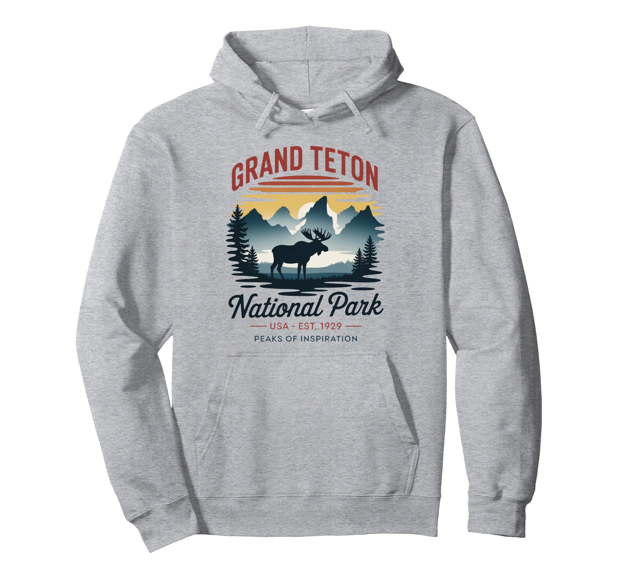 Grand Teton National Park Mountain Hoodie - Trendy Graphic Men Women - T-Shirt, Sweatshirt, Hoodie