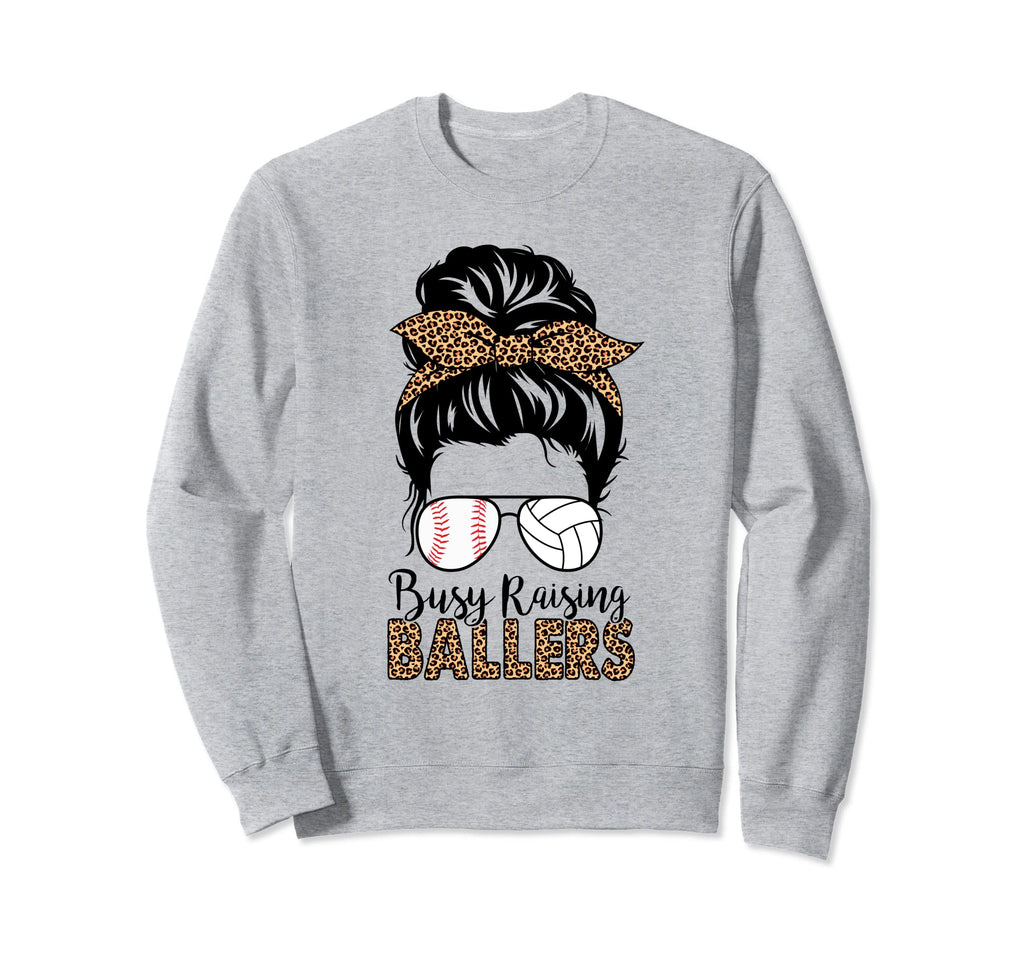 Busy Raising Ballers Volleyball Sweatshirt - Aesthetic Graphic Men Women - T-Shirt, Sweatshirt, Hoodie