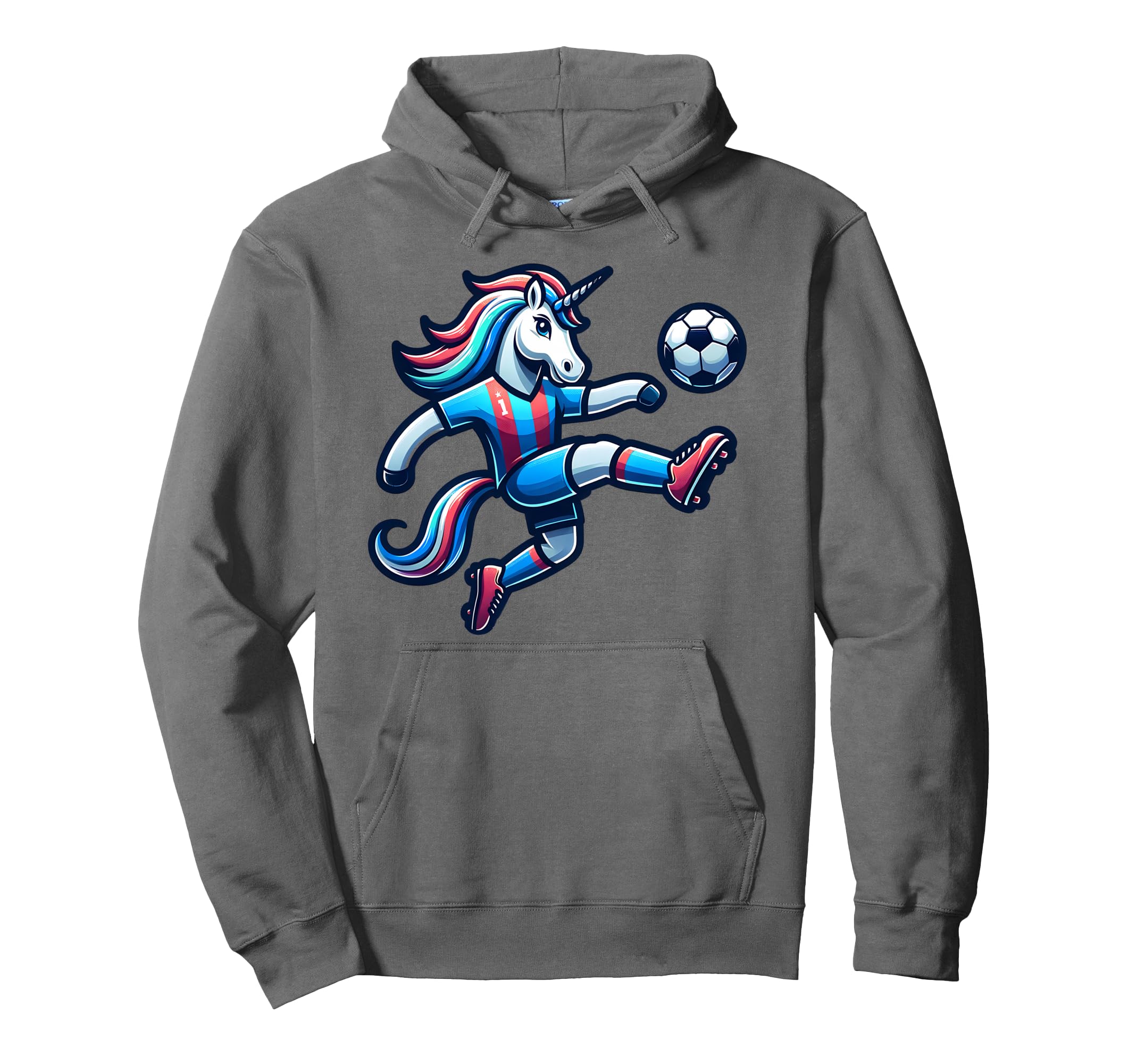 Footballer Unicorn Fans Soccer Team Hoodie - Trendy Graphic for Adults - T-Shirt, Sweatshirt, Hoodie