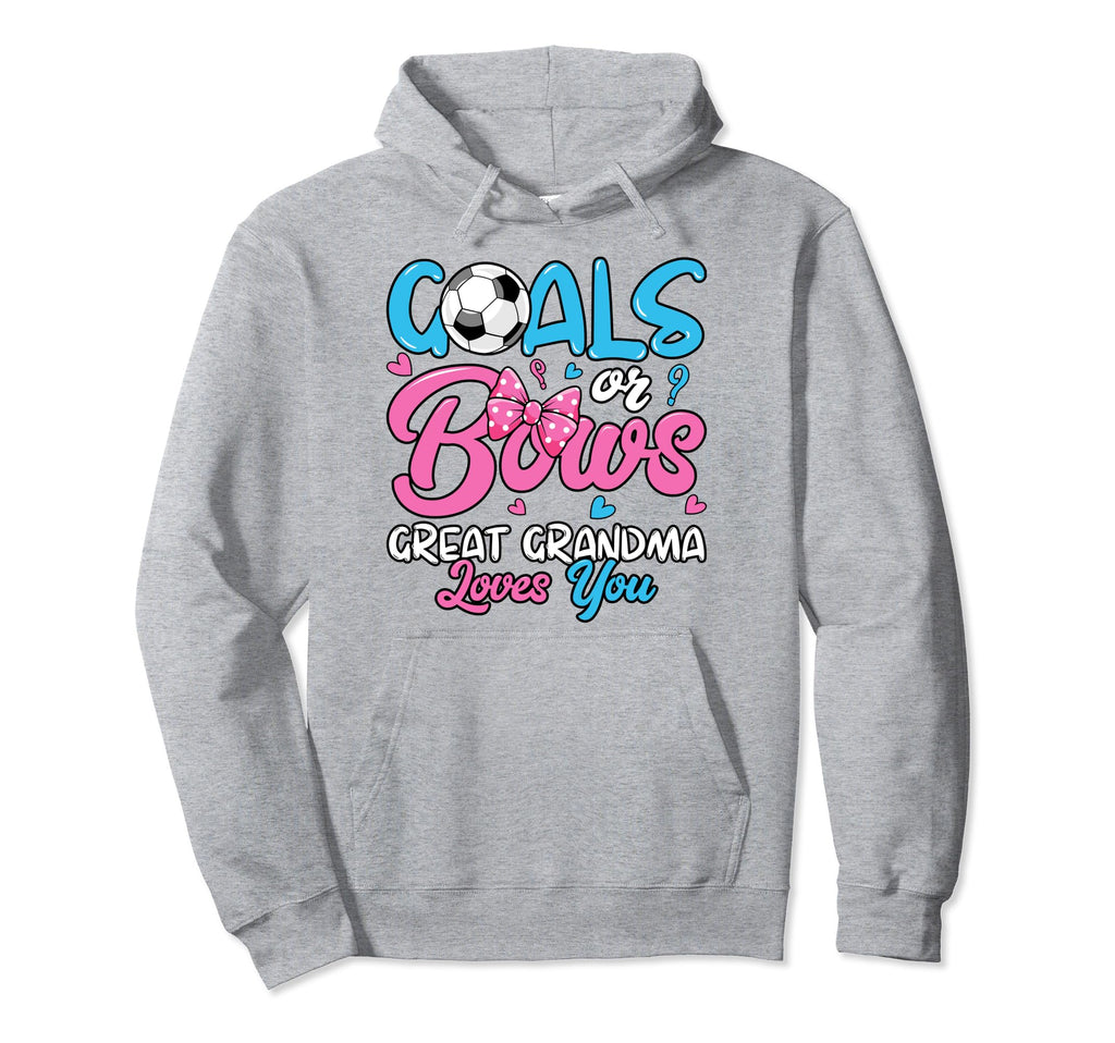 Gender Reveal Goals Or Bows Great Hoodie - Trendy Graphic Men Women - T-Shirt, Sweatshirt, Hoodie