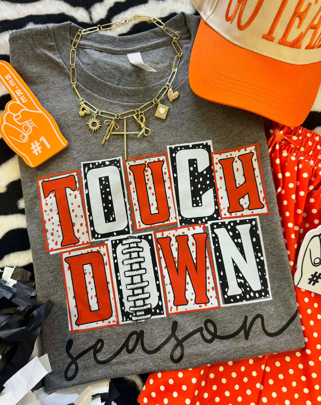 Touchdown Season Orange - Adult & Kids T-Shirts, Sweatshirts & Hoodies apparel design preview 1