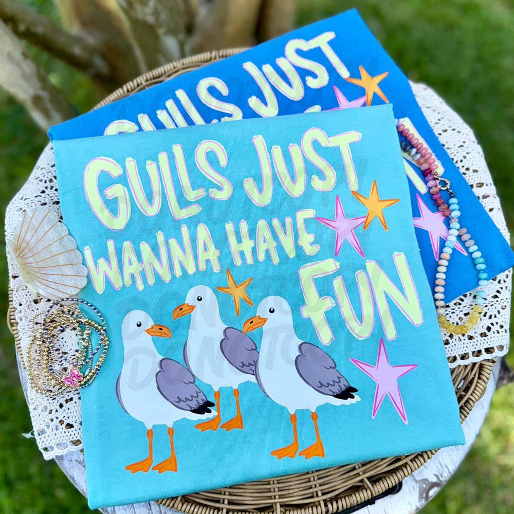 Gulls Just Wanna Have Fun - Adult & Kids T-Shirts, Sweatshirts & Hoodies apparel design preview 1