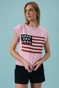 Round Neck Wide Shoulder USA Flag Sweater - Adult & Kids T-Shirts, Sweatshirts & Hoodies apparel design preview 1