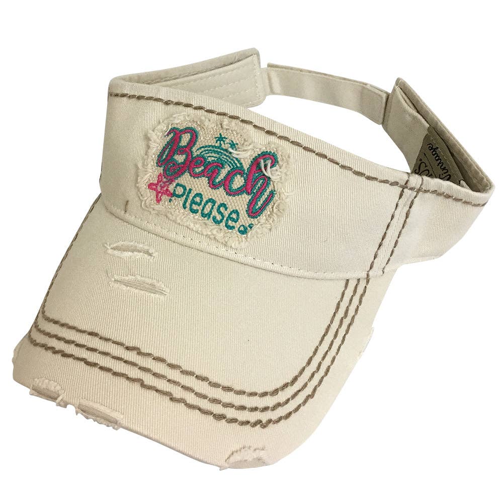 KBR-131 Beach Please Visor Stn - Adult & Kids T-Shirts, Sweatshirts & Hoodies apparel design preview 1