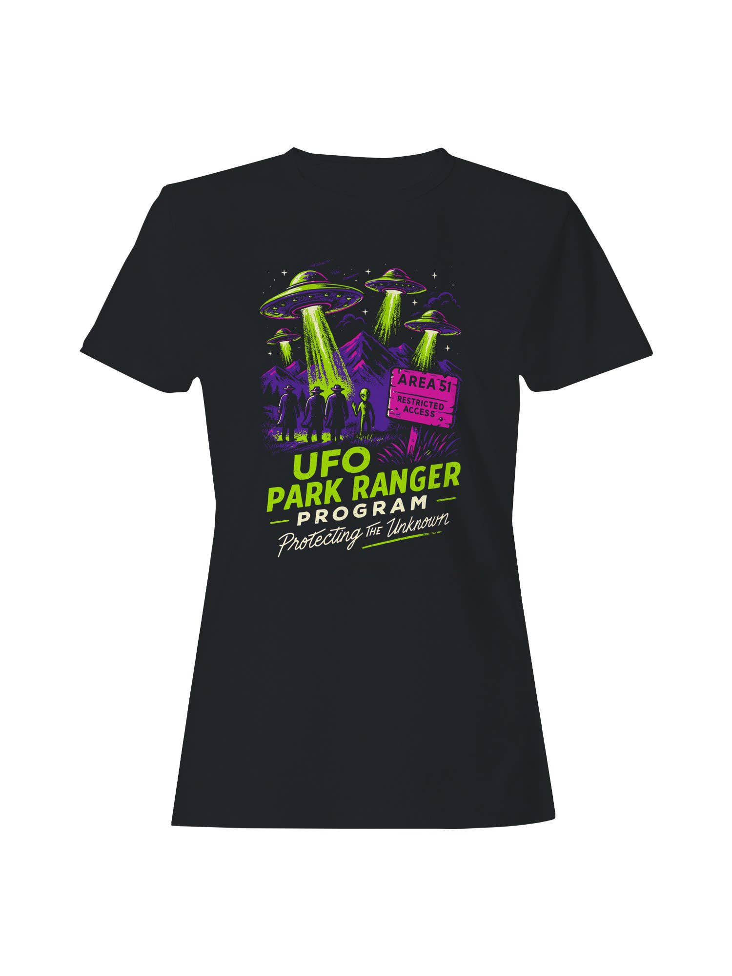 Ufo Park Ranger Area 51 Program Women's - Adult & Kids T-Shirts, Sweatshirts & Hoodies apparel design preview 1
