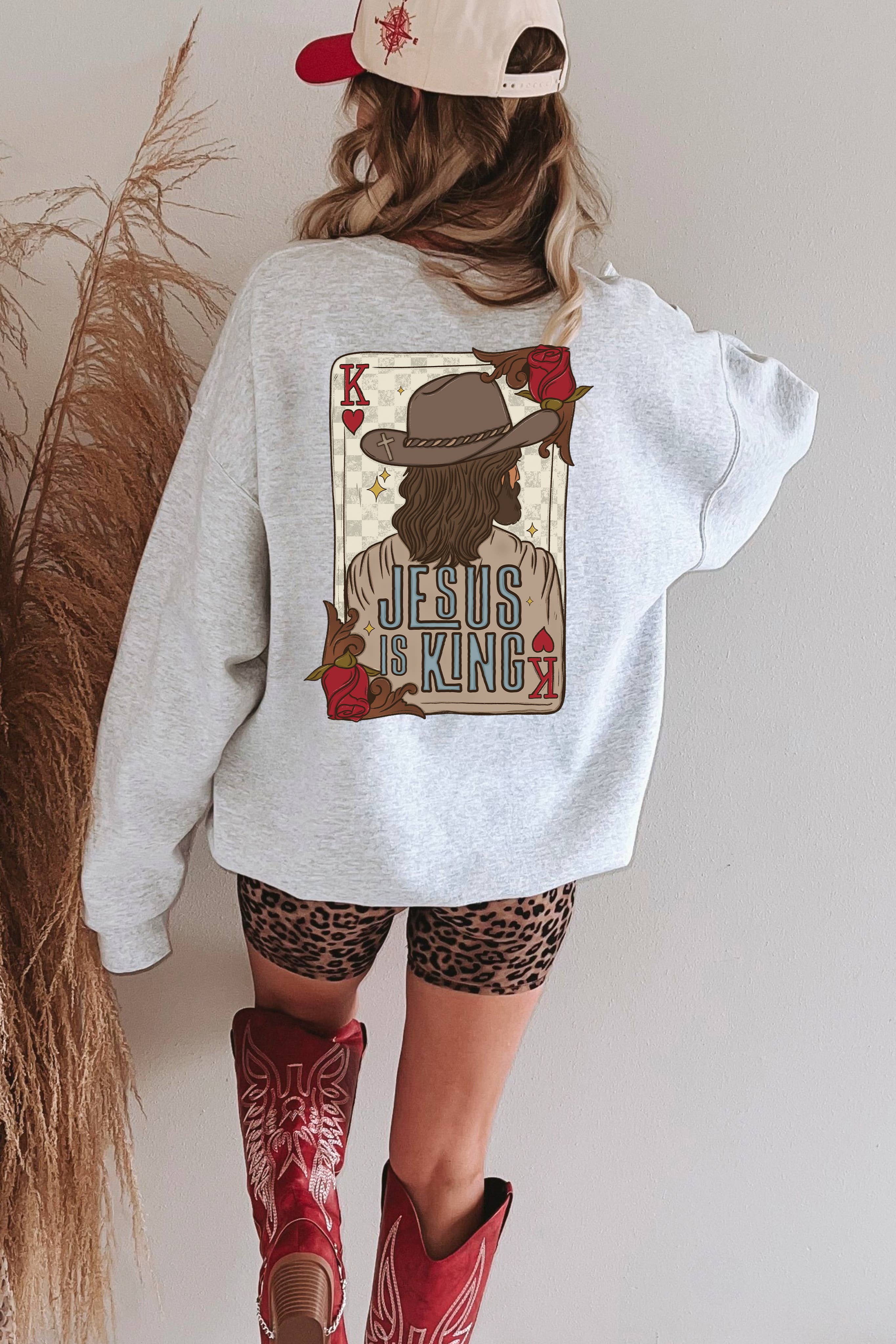 Jesus Is King Graphic Sweater - Adult & Kids T-Shirts, Sweatshirts & Hoodies apparel design preview 1
