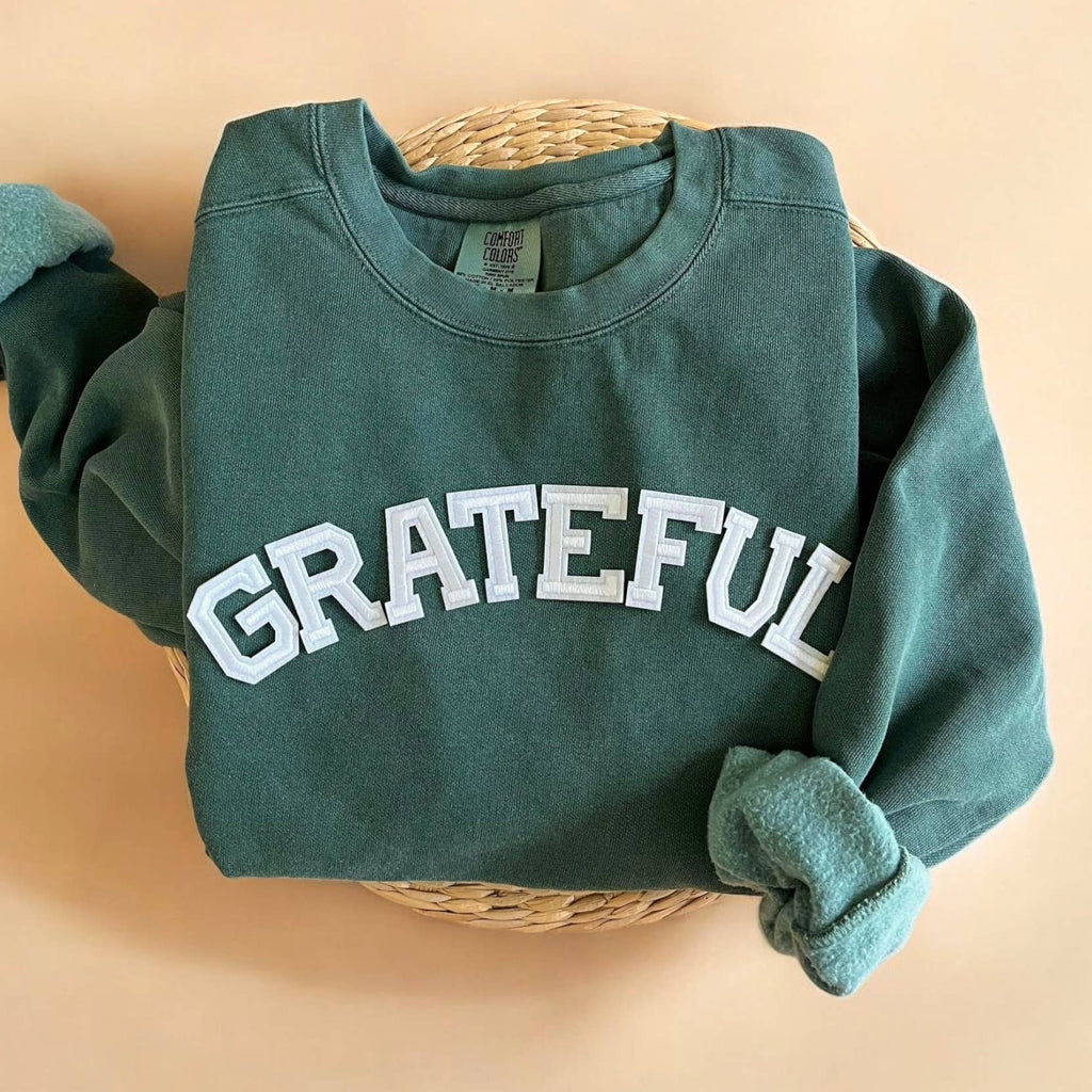 Comfort Colors® Grateful Thanksgiving Sweater - Adult & Kids T-Shirts, Sweatshirts & Hoodies apparel design preview 1