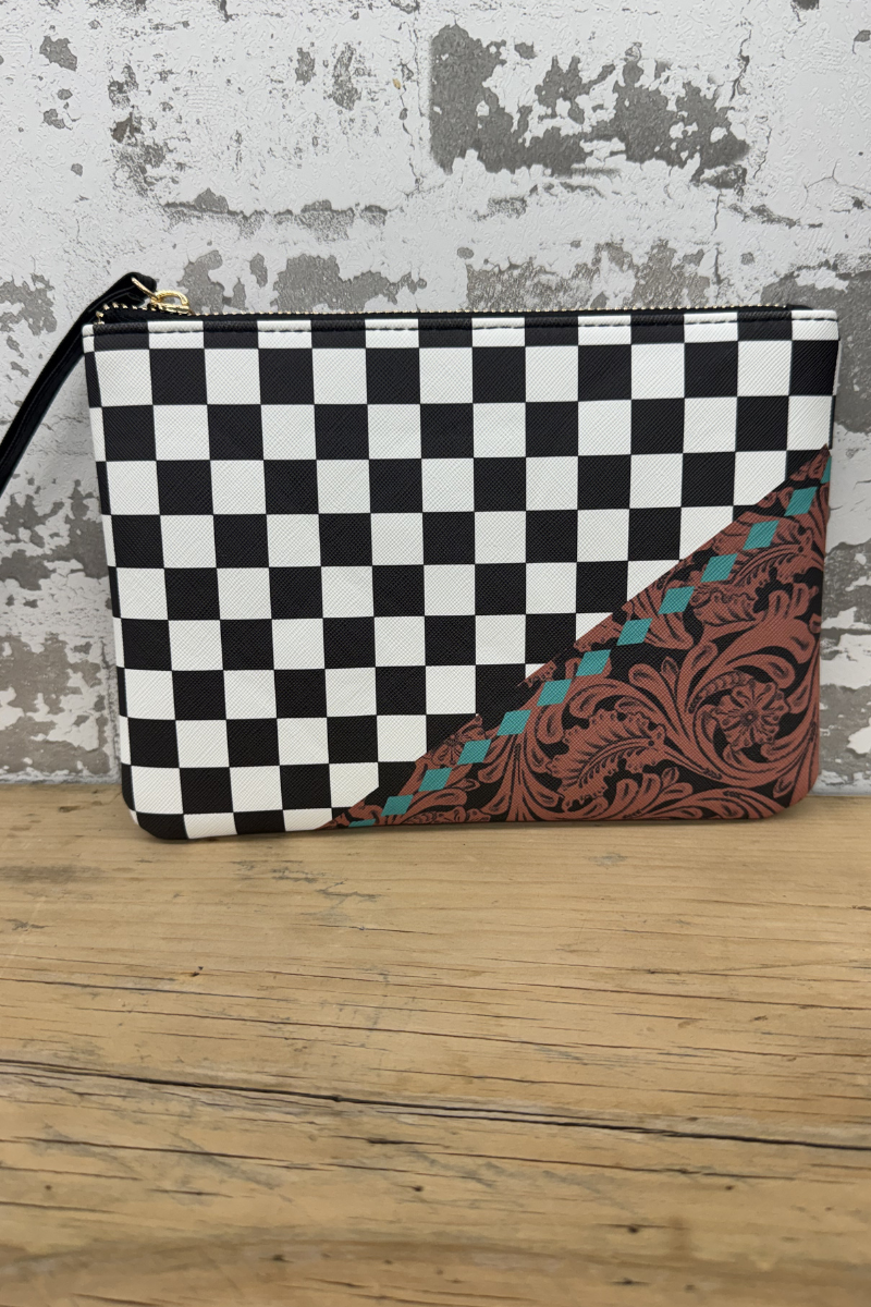 Cowgirl Check Cosmetic Bag - Adult & Kids T-Shirts, Sweatshirts & Hoodies apparel design preview 1