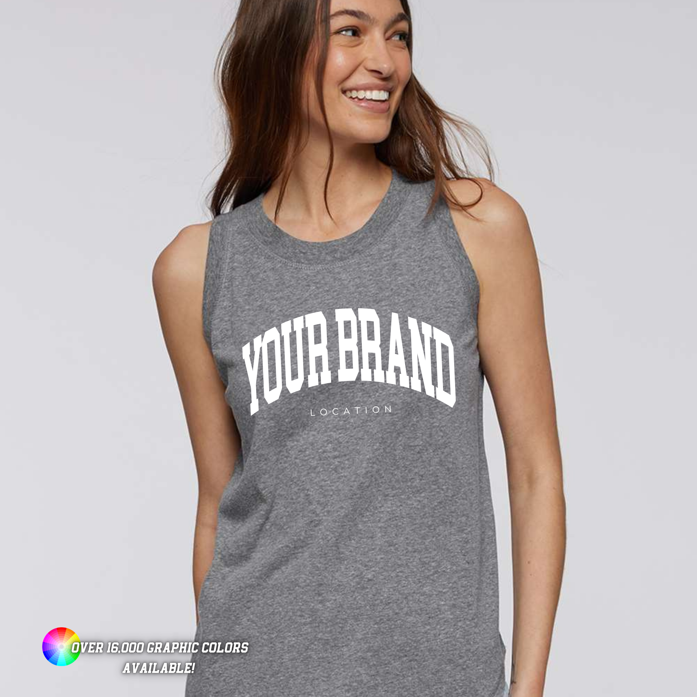 Custom Branded Logo Women's Relaxed Fine Jersey Tank - Adult & Kids T-Shirts, Sweatshirts & Hoodies apparel design preview 1