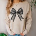 Black Lace Bow Crewneck Everyday Sizes S-2XL - Adult & Kids T-Shirts, Sweatshirts & Hoodies apparel design preview 1