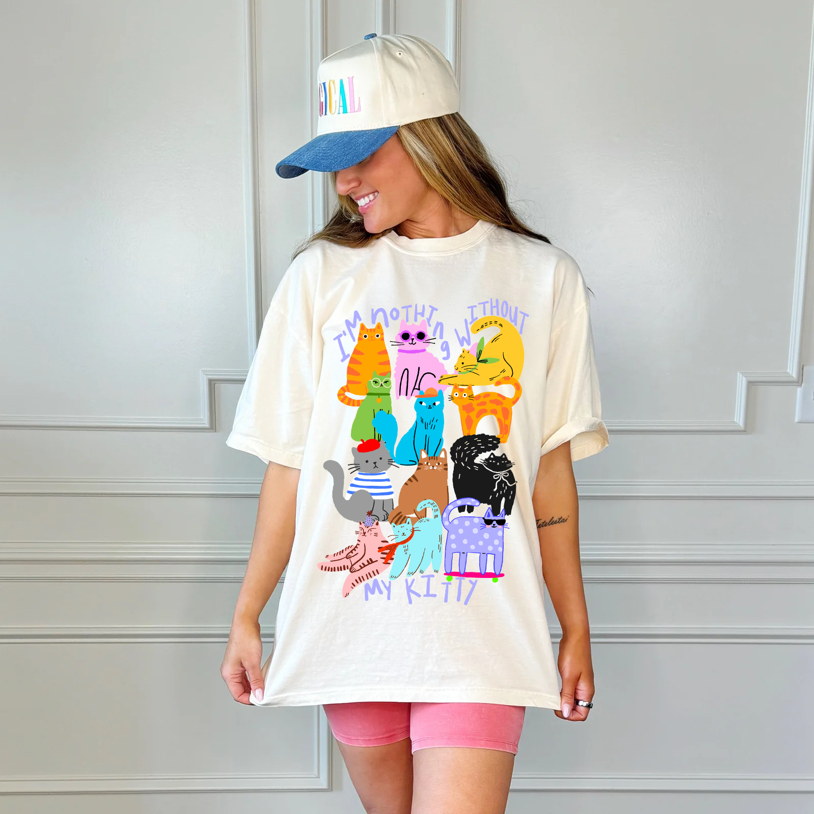 I'm Nothing Without My Kitty - Adult & Kids T-Shirts, Sweatshirts & Hoodies apparel design preview 1