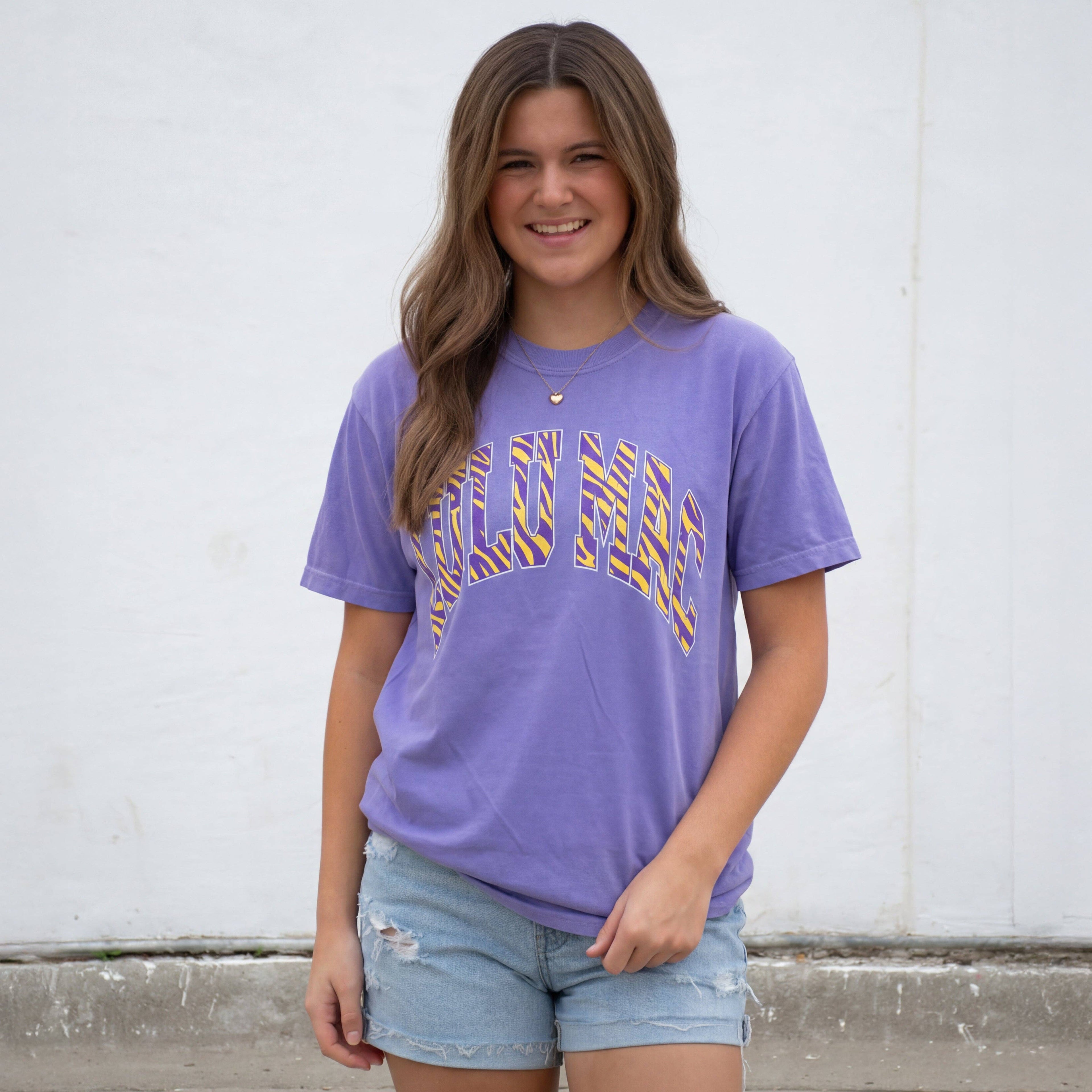 LM-TG-1005 Tiger Stripe Adult Violet Comfort Colors - Adult & Kids T-Shirts, Sweatshirts & Hoodies apparel design preview 1