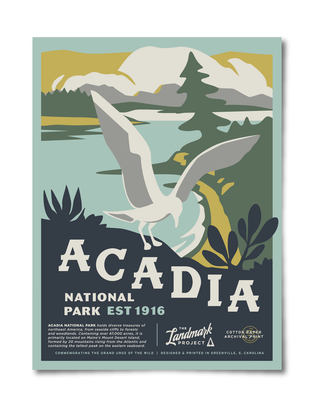 Acadia National Park Poster - Adult & Kids T-Shirts, Sweatshirts & Hoodies apparel design preview 1