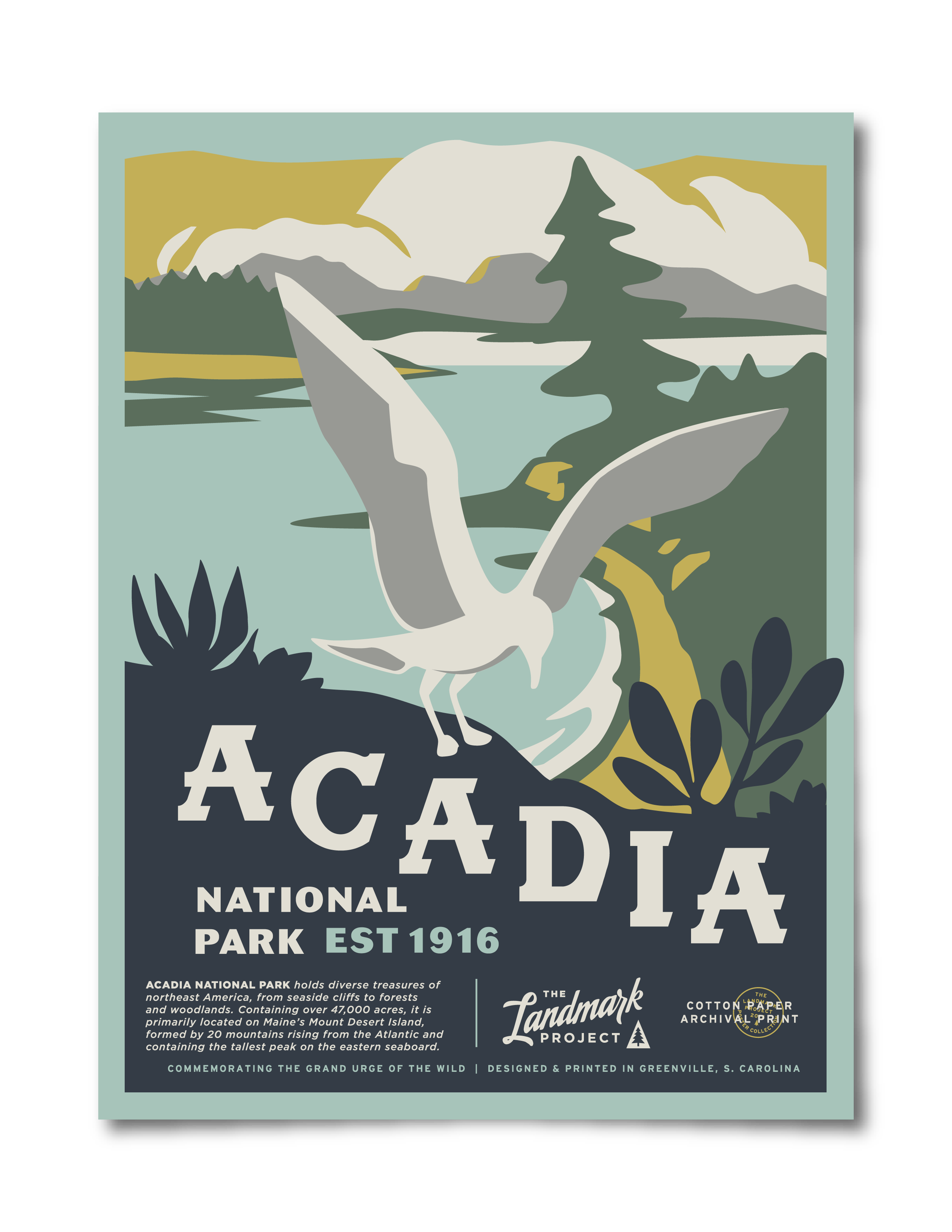 Acadia National Park Poster - Adult & Kids T-Shirts, Sweatshirts & Hoodies apparel design preview 1