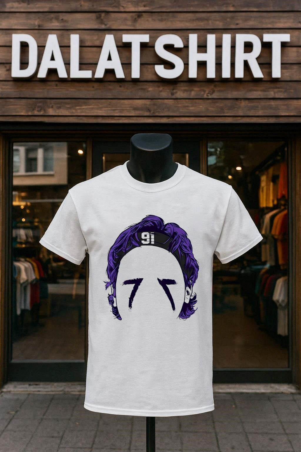 91 Headband Purple Hair Eye Black - Adult & Kids T-Shirts, Sweatshirts & Hoodies apparel design preview 1