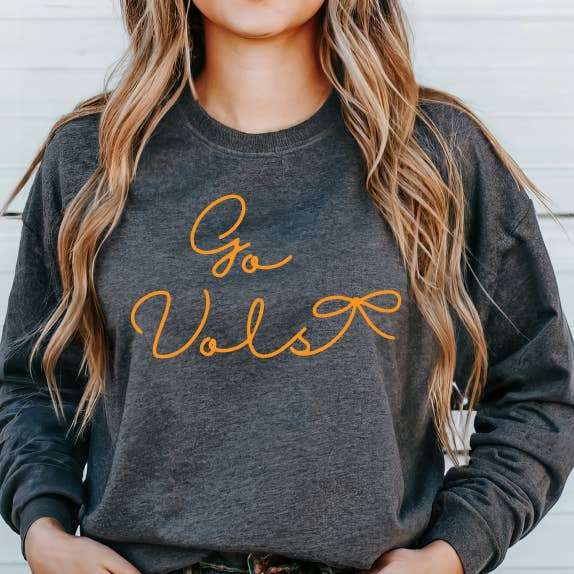 Go Vols Bow Premium Fleece Crew - Adult & Kids T-Shirts, Sweatshirts & Hoodies apparel design preview 1