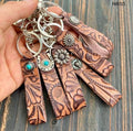Brown Leather Keychains with Turquoise Set of Six - Adult & Kids T-Shirts, Sweatshirts & Hoodies apparel design preview 1