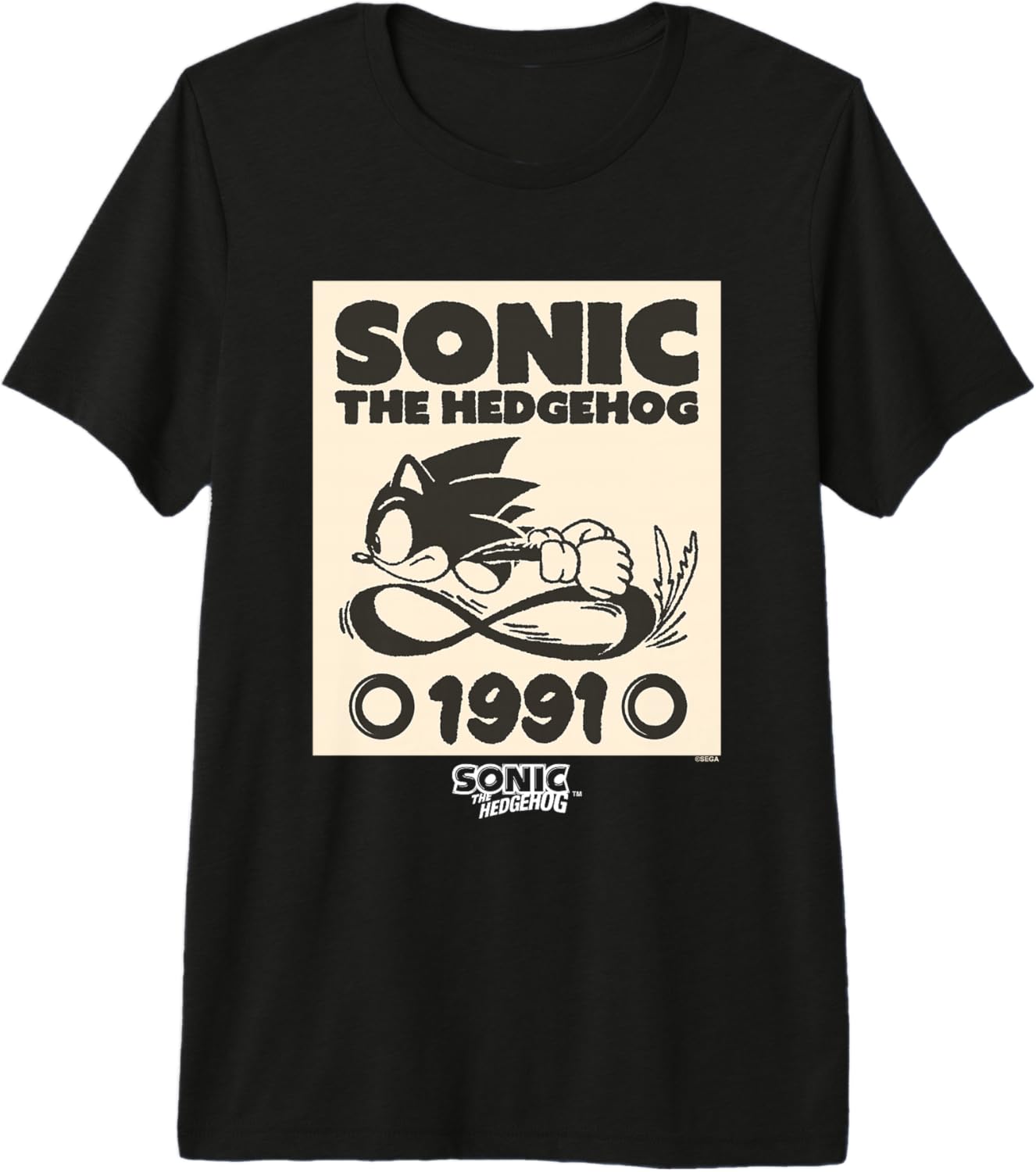 Sonic Hedgehog 1991 Epic Run Sketch Premium Tri Blend Long Sleeve