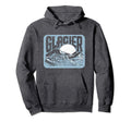 Glacier National Park Distressed 80S Hoodie - Fun Novelty Design Unisex - T-Shirt, Sweatshirt, Hoodie