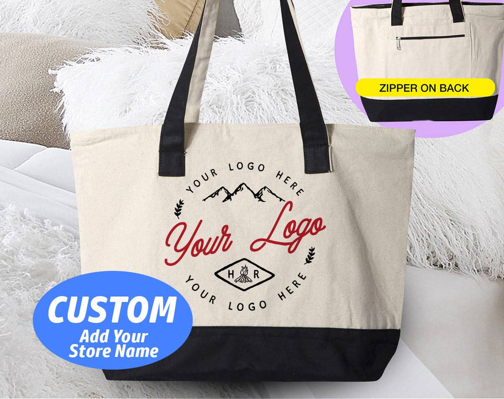Custom Your Small Business or Store Logo Tote Bag - Adult & Kids T-Shirts, Sweatshirts & Hoodies apparel design preview 1
