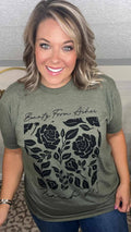 Beauty For Ashes Olive Boho Christian Boutique - Adult & Kids T-Shirts, Sweatshirts & Hoodies apparel design preview 1