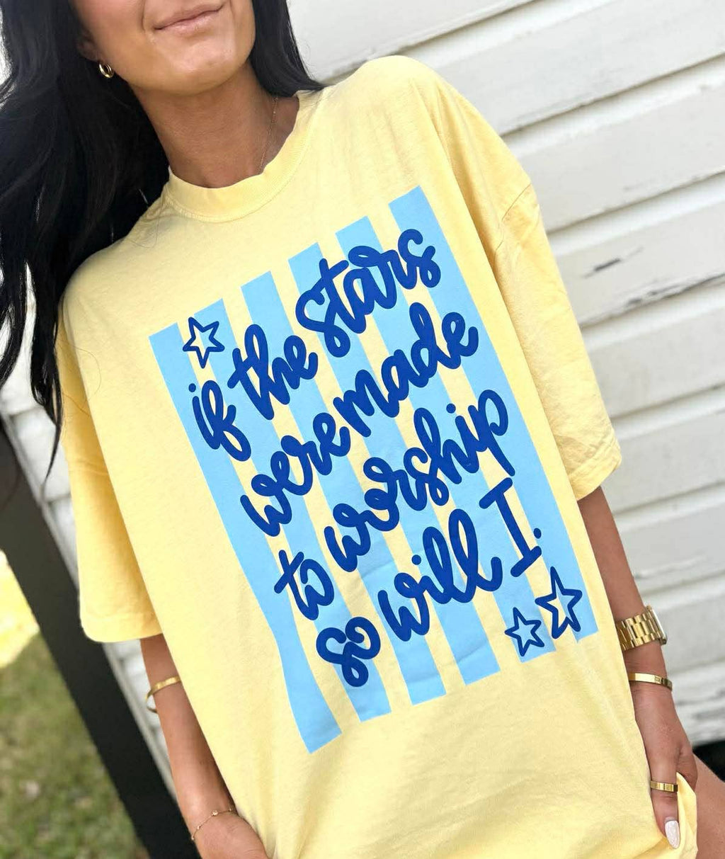 Stars Were Made To Worship Stripes Dtf Design - Adult & Kids T-Shirts, Sweatshirts & Hoodies apparel design preview 1