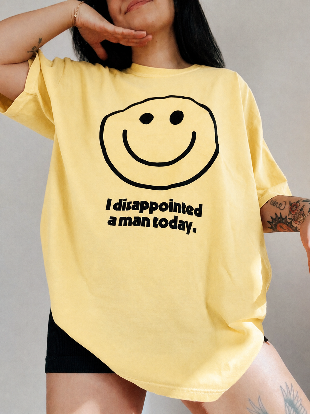 I Disappointed A Man Today Womens Graphic Yellow - Adult & Kids T-Shirts, Sweatshirts & Hoodies apparel design preview 1